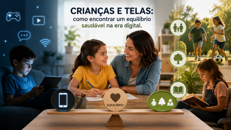 Crianças e telas: como encontrar um equilíbrio saudável na era digital