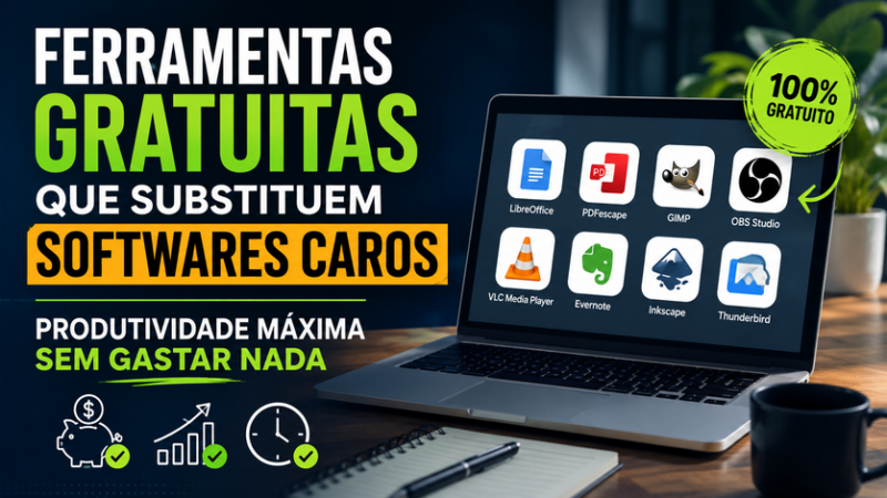 Ferramentas gratuitas que substituem softwares caros: Produtividade máxima sem gastar nada