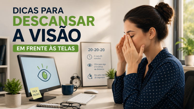 Dicas práticas para descansar a visão no computador