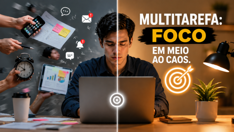 Multitarefas: mito ou inimiga da produtividade? Descubra como manter o foco