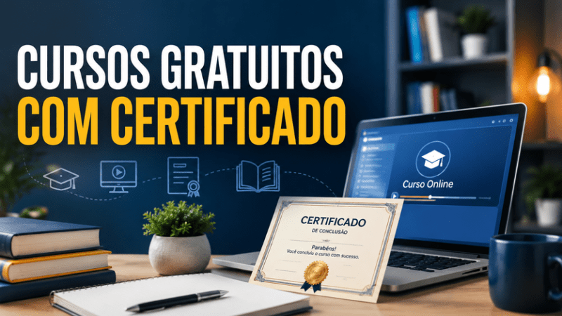 Cursos gratuitos com certificado: onde estudar em 2026